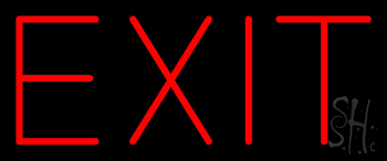 Red Exit Neon Sign