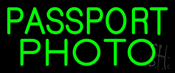 Passport Photo Block Neon Sign