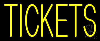 Yellow Tickets Neon Sign