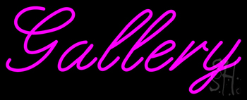 Purple Cursive Gallery Neon Sign