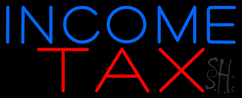 Income Tax Neon Sign