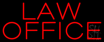 Red Law Office Neon Sign