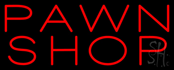 Red Pawn Shop Neon Sign