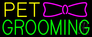 Pet Grooming Logo Neon Sign