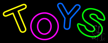 Multicolored Double Stroke Toys Neon Sign