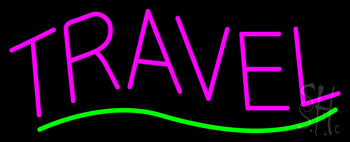 Pink Travel Block Neon Sign