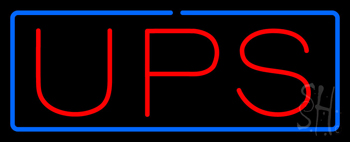 Ups Blue Border Neon Sign