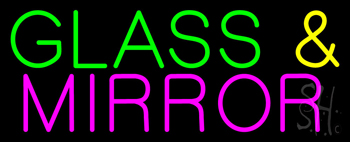 Glass And Mirror Neon Sign