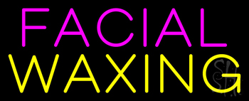 Pink Facial Yellow Waxing Neon Sign