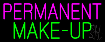 Purple Permanent Green Make Up Neon Sign