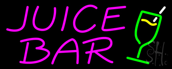 Pink Juice Bar Logo Neon Sign