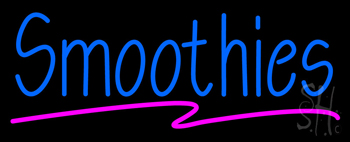 Blue Smoothies Purple Curve Neon Sign