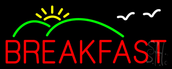 Breakfast Logo Neon Sign