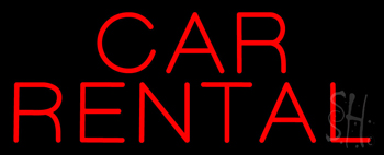 Car Rental Neon Sign