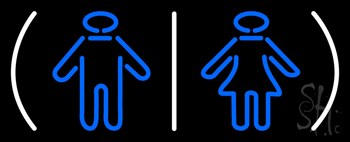 Restrooms Logo Neon Sign