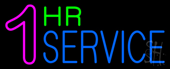 1 Hr Service Neon Sign