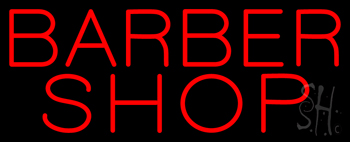 Red Barber Shop Neon Sign