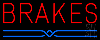 Brakes Block Neon Sign