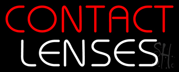 Red Contact White Lenses Neon Sign