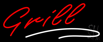 Red Stylish Grill Neon Sign