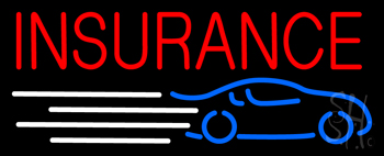 Red Car Insurance Neon Sign