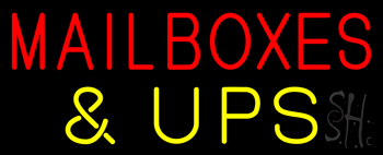 Mailboxes And Ups Neon Sign