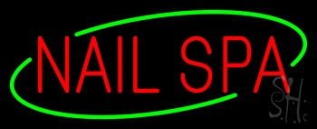 Deco Style Red Nails Spa Neon Sign