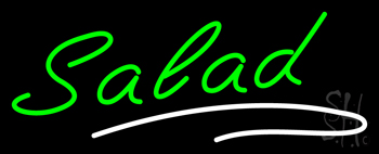Green Salad White Line Neon Sign