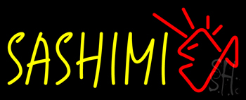 Yellow Sashimi Logo Neon Sign