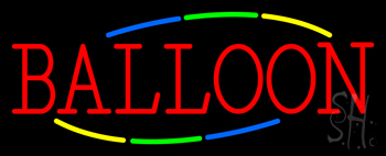 Balloon Multicolored Deco Style Neon Sign