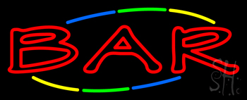 Multi Colored Bar Neon Sign