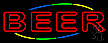 Double Stroke Red Beer Neon Sign
