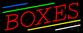 Boxes Neon Sign