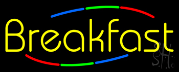 Yellow Breakfast Neon Sign