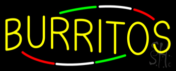 Yellow Burritos Neon Sign