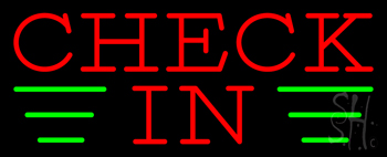 Check In Neon Sign