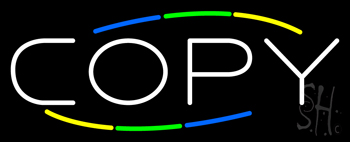 Multi Colored Copy Neon Sign