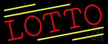Red Lotto Neon Sign