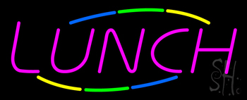 Multicolored Lunch Neon Sign