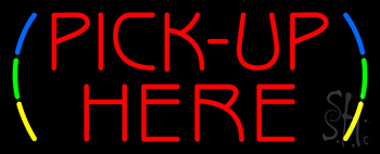Red Pick Up Here Neon Sign