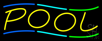 Multicolored Pool Neon Sign