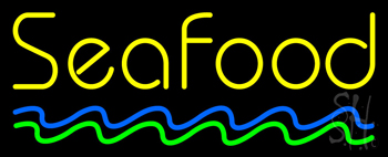 Yellow Seafood Neon Sign