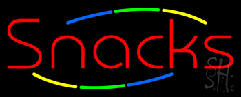 Multi Colored Snacks Neon Sign