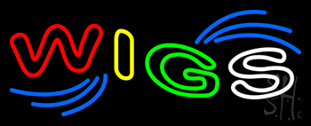 Multi Colored Wigs Neon Sign