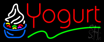 Red Yogurt Logo Neon Sign