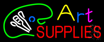 Art Supplies With Logo Neon Sign
