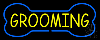 Blue Bone Yellow Grooming Neon Sign
