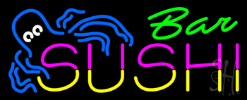 Sushi Bar With Jellyfish Neon Sign