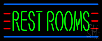 Green Restrooms Neon Sign