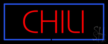 Red Chili Blue Border Neon Sign
